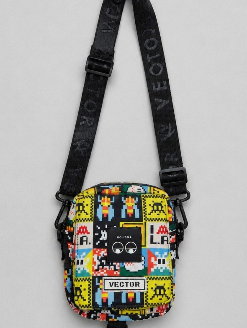 Vector Pixel Art Streetwear Crossbody Bag Retro Gaming Sacoche Messenger Bag